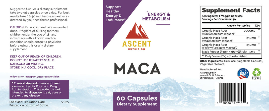 Ascent Nutrition Maca Supplement